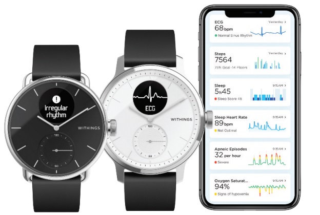 Το ScanWatch παρακολουθεί συνεχώς τον καρδιακό ρυθμό και ειδοποίει τον κάτοχό του, εάν ανιχνεύσει μη φυσιολογικές τιμές.