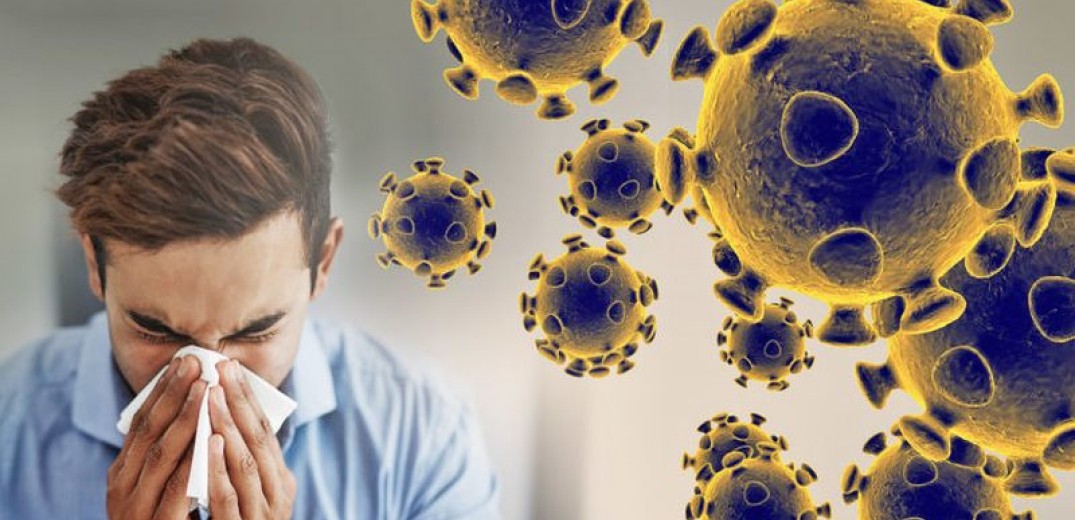 Τα αναπνευστικά σταγονίδια μπορούν επίσης να εναποτεθούν σε επιφάνειες και αντικείμενα.