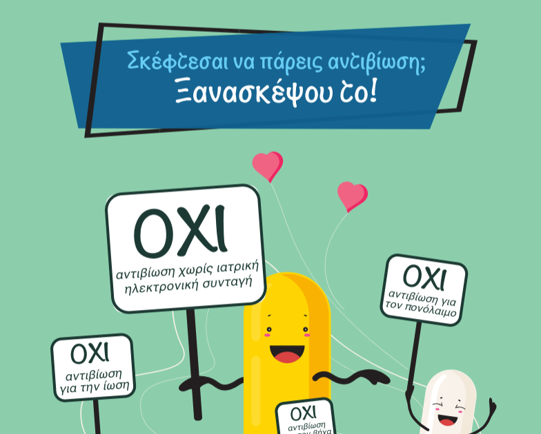 Αφίσα και Ενημερωτικό Φυλλάδιο για Όλα τα Φαρμακεία για την Ορθή Χρήση των Αντιβιοτικών.